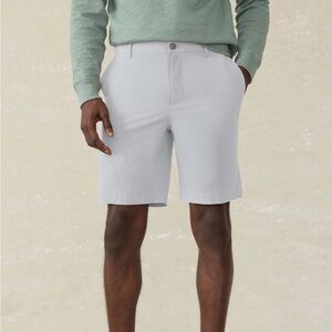 Faherty Men’s All Day Lightweight Shorts Ice Grey 9” Inseam Size 38